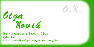 olga movik business card